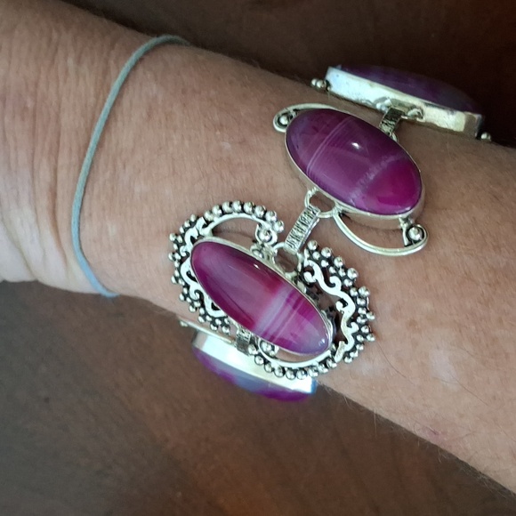 New Botswana Agate Silver Bracelet. - Picture 10 of 14
